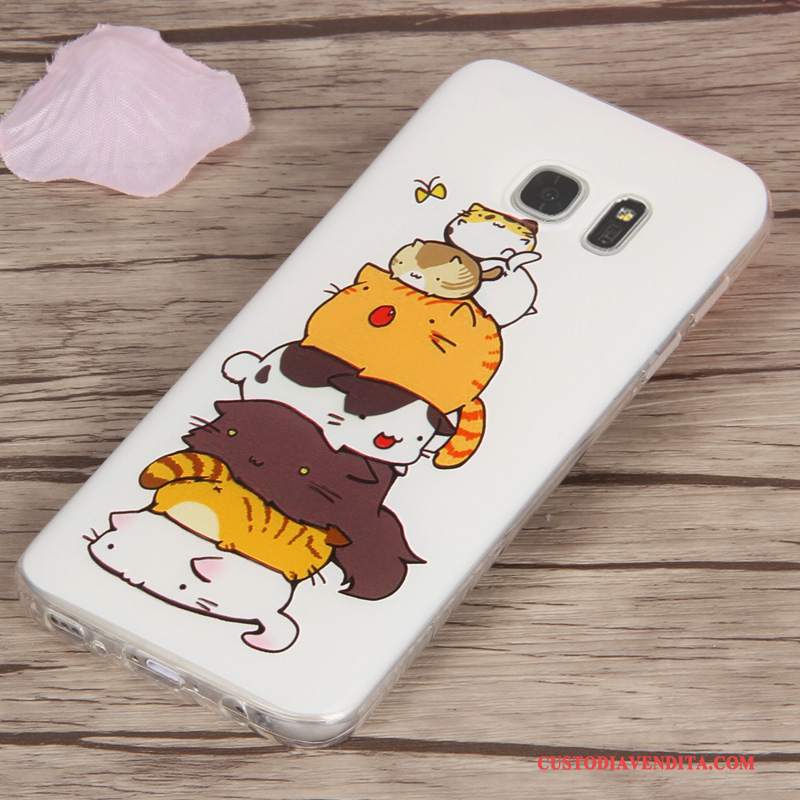 Custodia Samsung Galaxy S7 Protezione Morbido Anti-caduta, Cover Samsung Galaxy S7 Cartone Animato Telefono Porpora