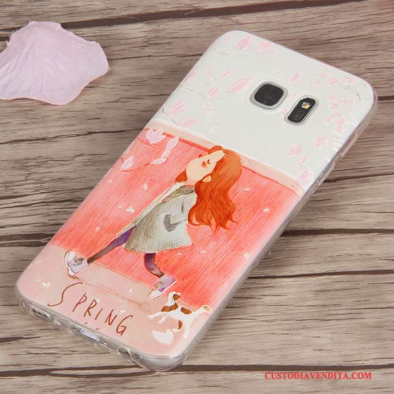 Custodia Samsung Galaxy S7 Protezione Morbido Anti-caduta, Cover Samsung Galaxy S7 Cartone Animato Telefono Porpora
