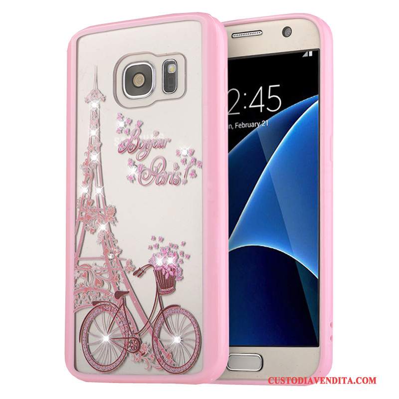 Custodia Samsung Galaxy S7 Protezione Rosa Morbido, Cover Samsung Galaxy S7 Colore Telefono