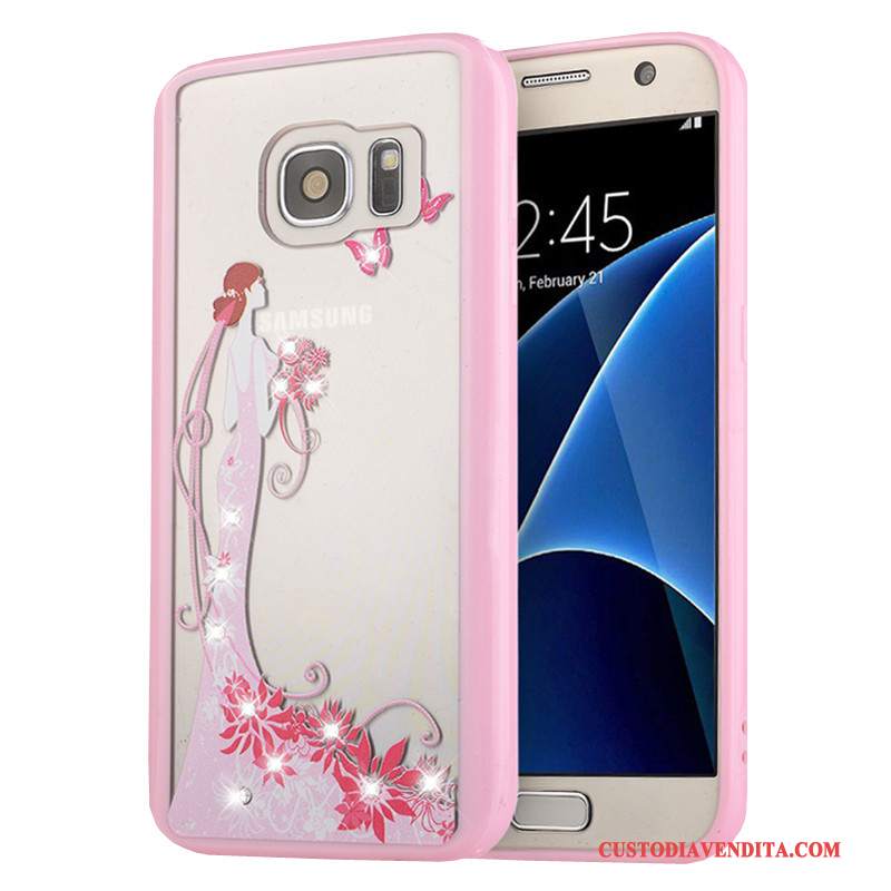 Custodia Samsung Galaxy S7 Protezione Rosa Morbido, Cover Samsung Galaxy S7 Colore Telefono