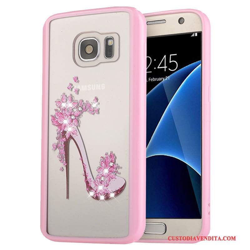 Custodia Samsung Galaxy S7 Protezione Rosa Morbido, Cover Samsung Galaxy S7 Colore Telefono