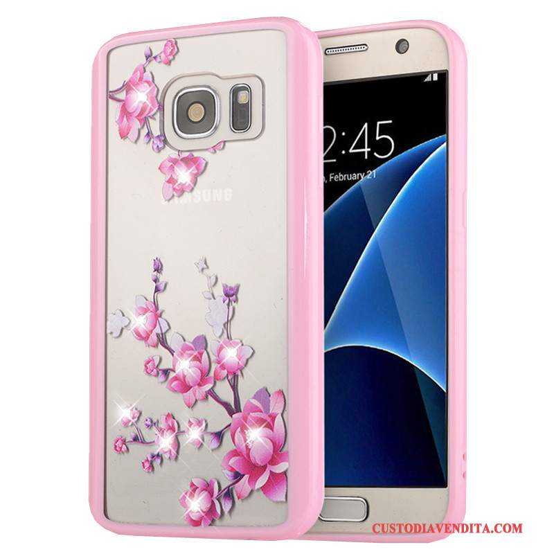 Custodia Samsung Galaxy S7 Protezione Rosa Morbido, Cover Samsung Galaxy S7 Colore Telefono