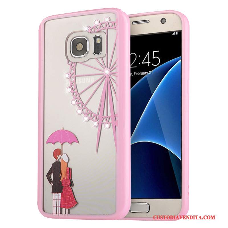 Custodia Samsung Galaxy S7 Protezione Rosa Morbido, Cover Samsung Galaxy S7 Colore Telefono