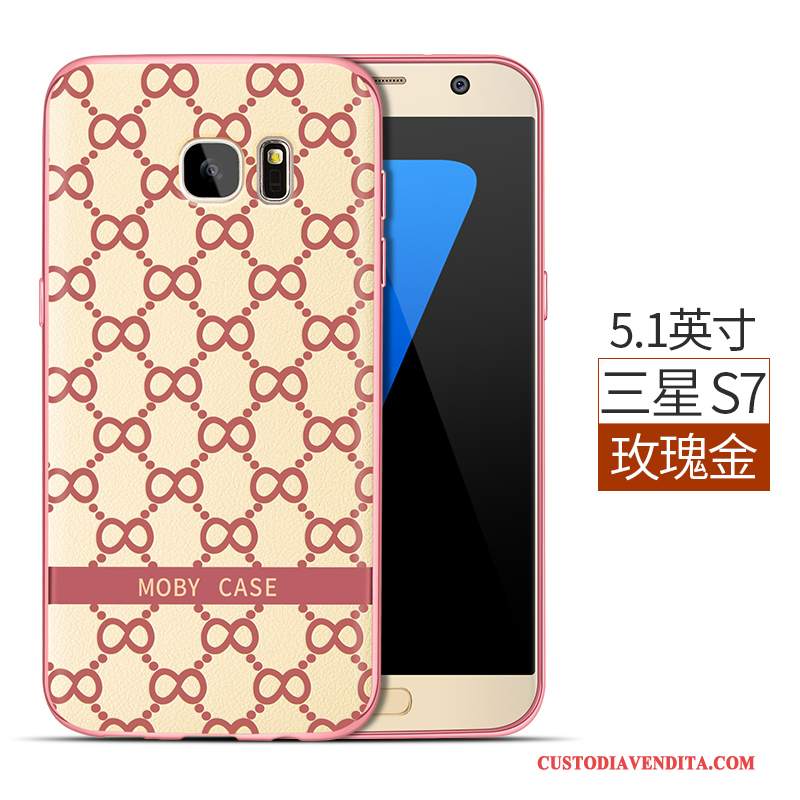 Custodia Samsung Galaxy S7 Silicone Affari Anti-caduta, Cover Samsung Galaxy S7 Protezione Leggere Rosa