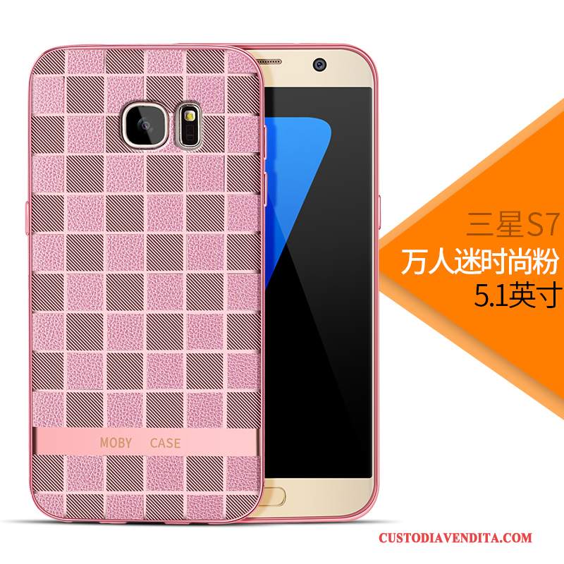 Custodia Samsung Galaxy S7 Silicone Affari Anti-caduta, Cover Samsung Galaxy S7 Protezione Leggere Rosa