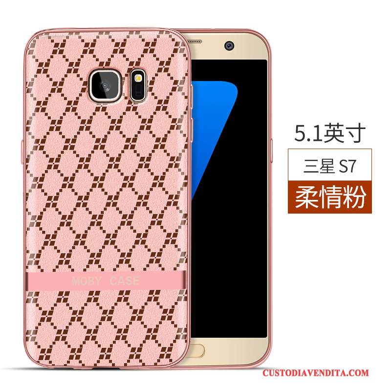 Custodia Samsung Galaxy S7 Silicone Affari Anti-caduta, Cover Samsung Galaxy S7 Protezione Leggere Rosa