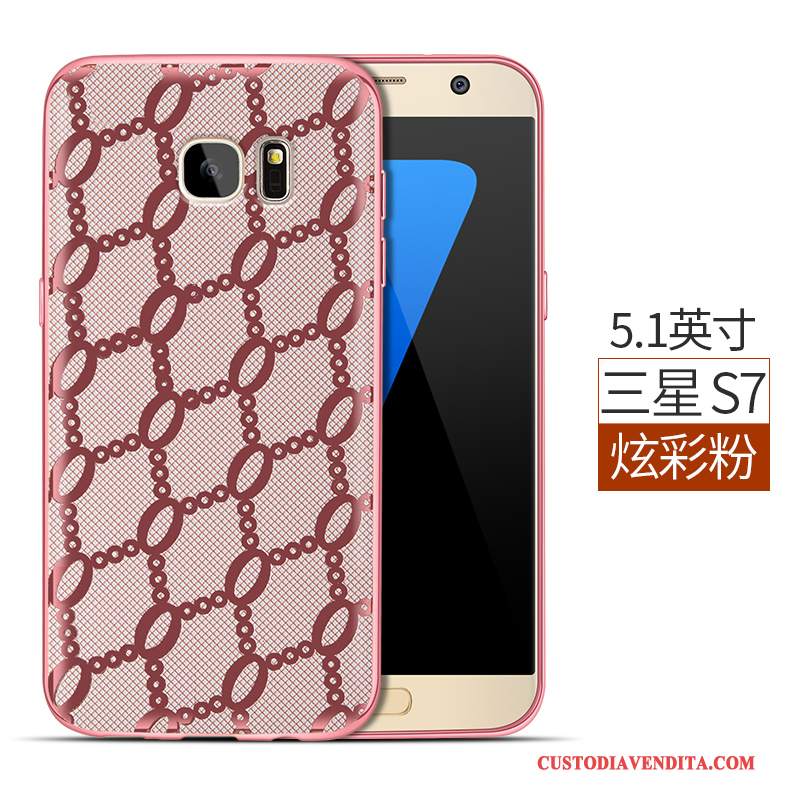 Custodia Samsung Galaxy S7 Silicone Affari Anti-caduta, Cover Samsung Galaxy S7 Protezione Leggere Rosa