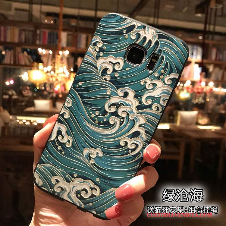 Custodia Samsung Galaxy S7 Silicone Ornamenti Appesitelefono, Cover Samsung Galaxy S7 Vento Tutto Incluso