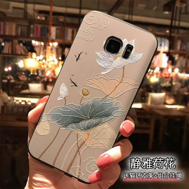 Custodia Samsung Galaxy S7 Silicone Ornamenti Appesitelefono, Cover Samsung Galaxy S7 Vento Tutto Incluso