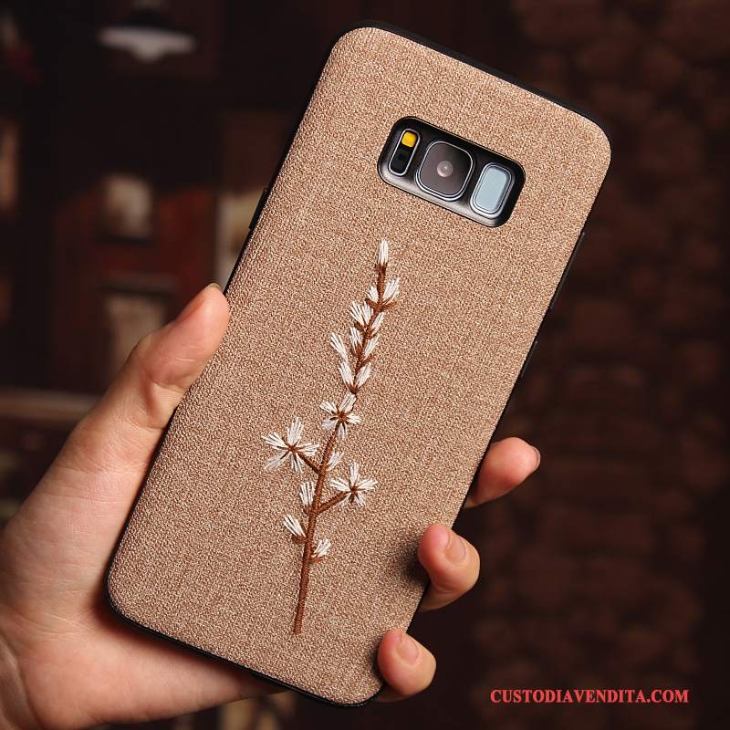 Custodia Samsung Galaxy S8 Creativo Ricamo Tutto Incluso, Cover Samsung Galaxy S8 Protezione Nerotelefono