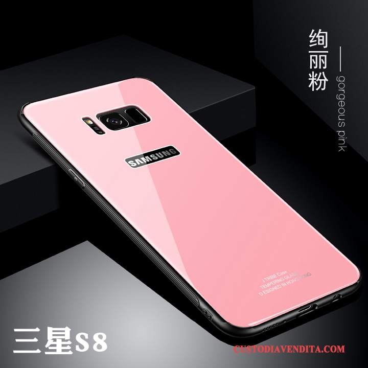 Custodia Samsung Galaxy S8 Creativo Vetro Nuovo, Cover Samsung Galaxy S8 Silicone Tendenza Bianco
