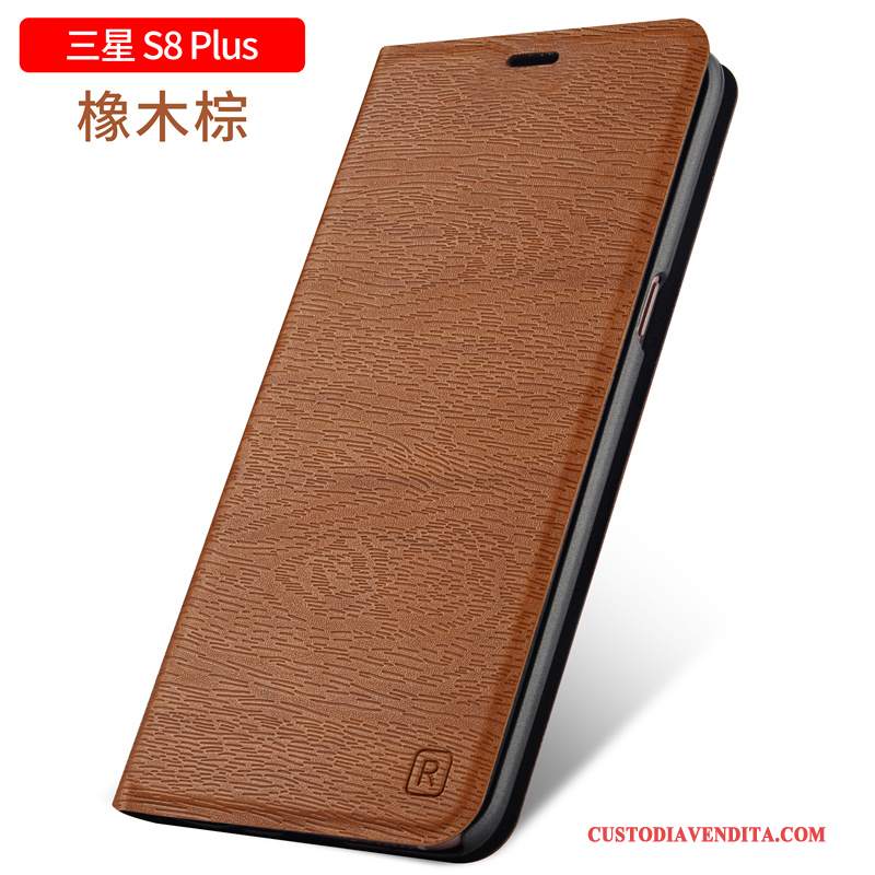 Custodia Samsung Galaxy S8+ Folio Anti-caduta Oro, Cover Samsung Galaxy S8+ Pelle Tutto Inclusotelefono