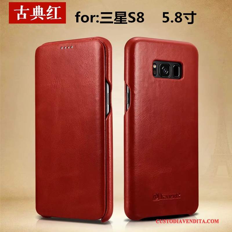 Custodia Samsung Galaxy S8 Folio Magliatelefono, Cover Samsung Galaxy S8 Pelle