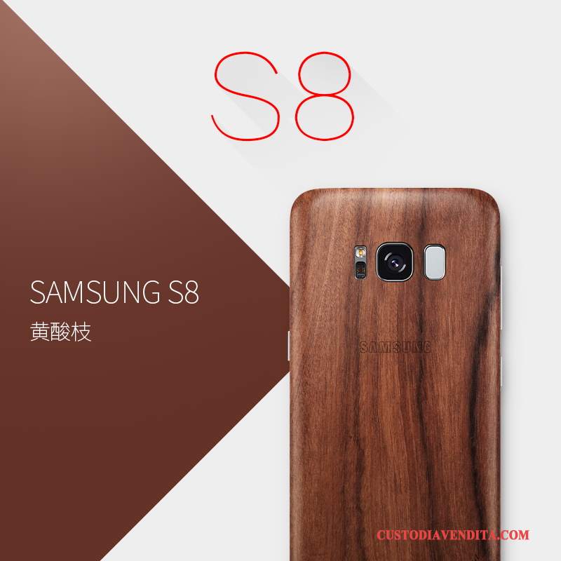 Custodia Samsung Galaxy S8 Legno Massello Sottile Borse, Cover Samsung Galaxy S8 Protezione Telefono