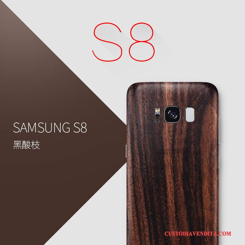 Custodia Samsung Galaxy S8 Legno Massello Sottile Borse, Cover Samsung Galaxy S8 Protezione Telefono