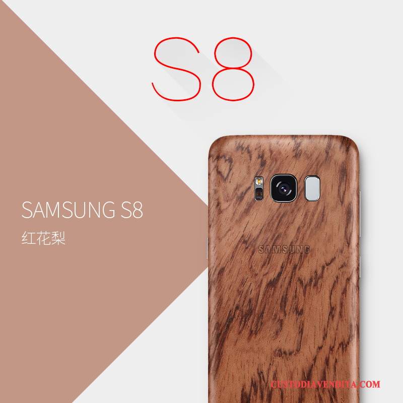 Custodia Samsung Galaxy S8 Legno Massello Sottile Borse, Cover Samsung Galaxy S8 Protezione Telefono