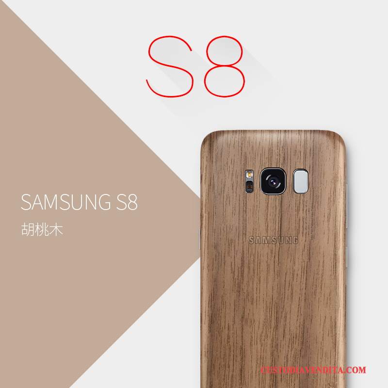 Custodia Samsung Galaxy S8 Legno Massello Sottile Borse, Cover Samsung Galaxy S8 Protezione Telefono