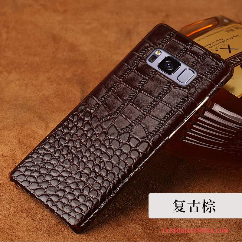 Custodia Samsung Galaxy S8+ Pelle Marchio Di Tendenza Anti-caduta, Cover Samsung Galaxy S8+ Creativo Lussotelefono