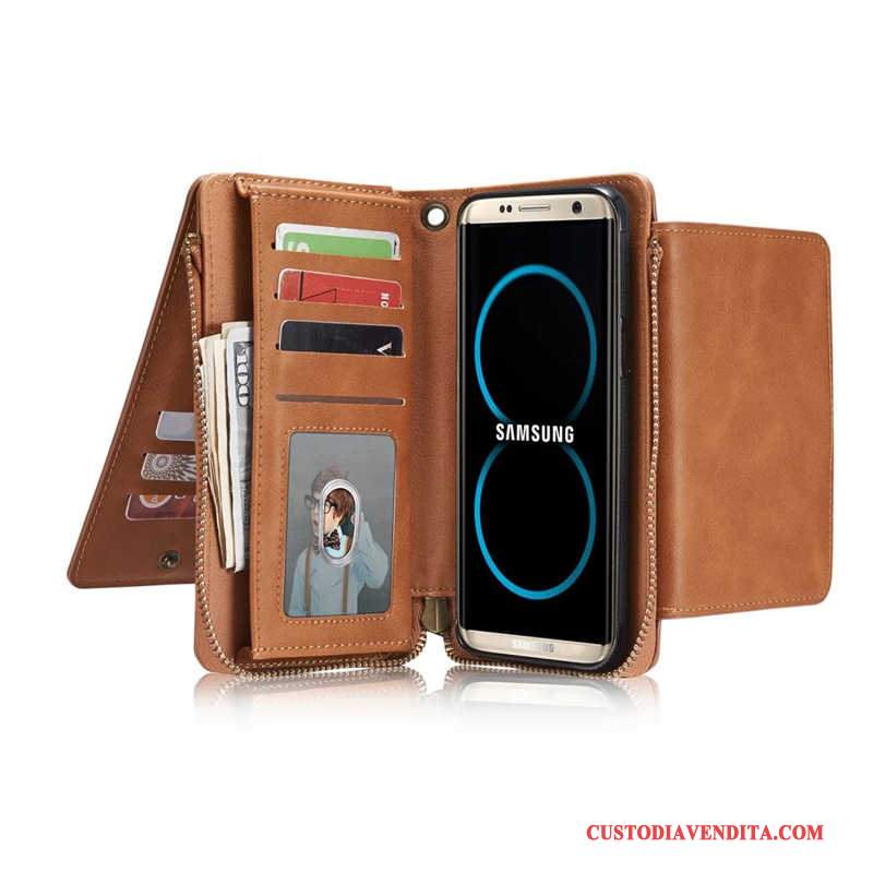 Custodia Samsung Galaxy S8 Portafoglio Borsetelefono, Cover Samsung Galaxy S8 Protezione Nero
