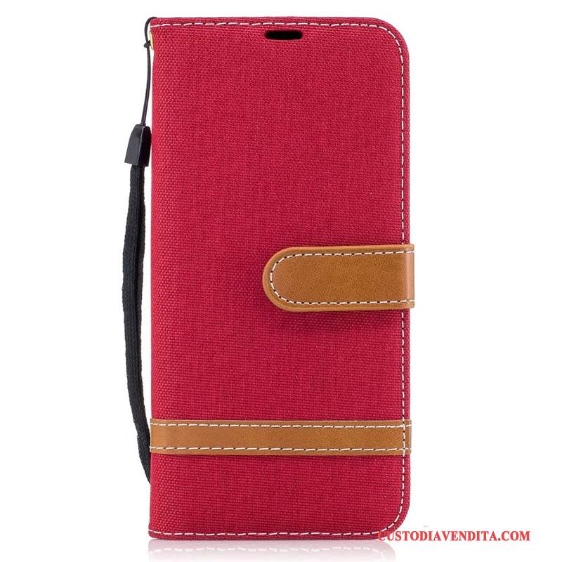 Custodia Samsung Galaxy S8 Portafoglio Porpora Denim, Cover Samsung Galaxy S8 Protezione