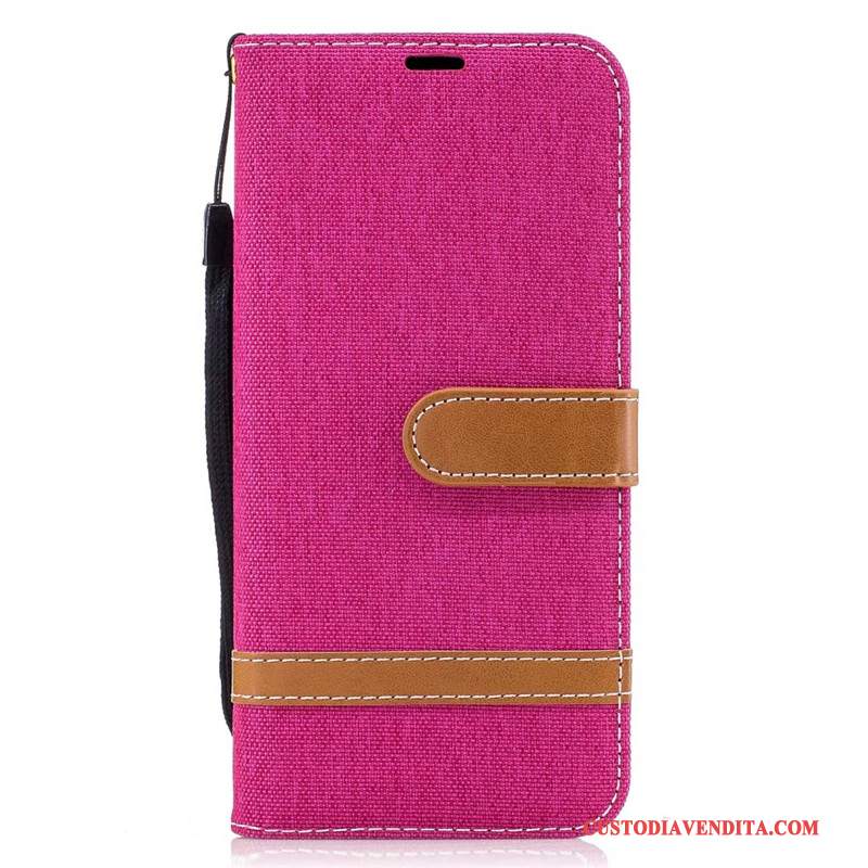 Custodia Samsung Galaxy S8 Portafoglio Porpora Denim, Cover Samsung Galaxy S8 Protezione