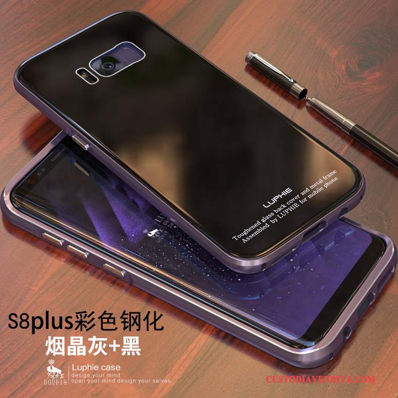 Custodia Samsung Galaxy S8+ Protezione Oro Anti-caduta, Cover Samsung Galaxy S8+ Metallo Telaio
