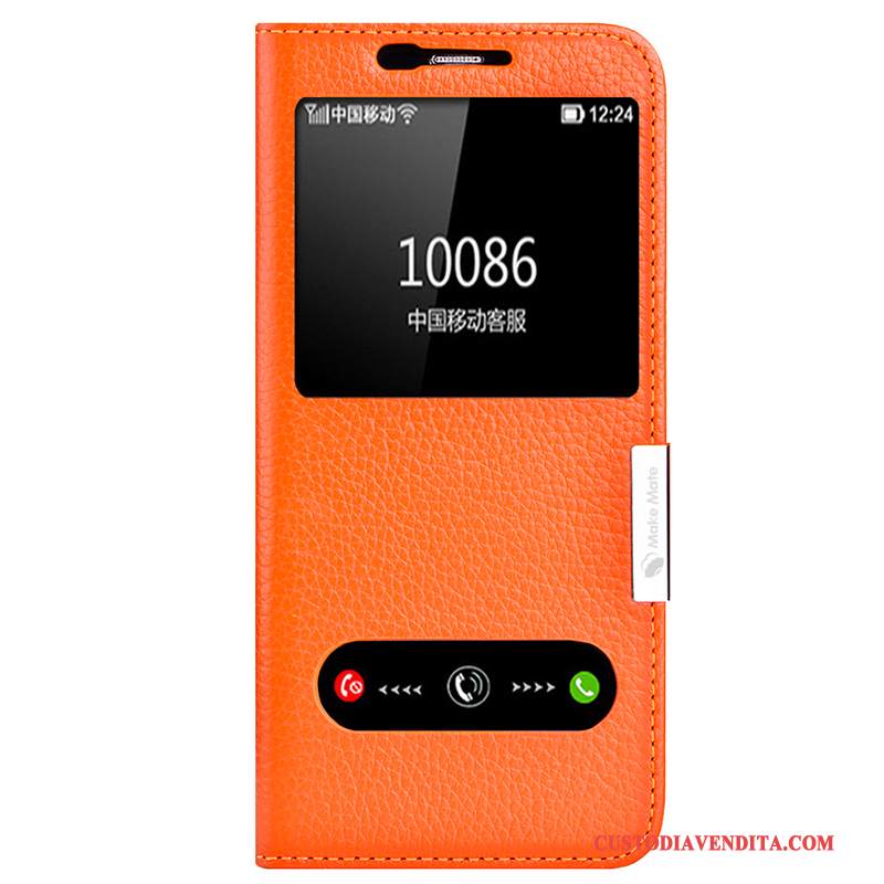 Custodia Samsung Galaxy S8 Protezione Rosso Anti-caduta, Cover Samsung Galaxy S8 Pelle Finestra Apertatelefono