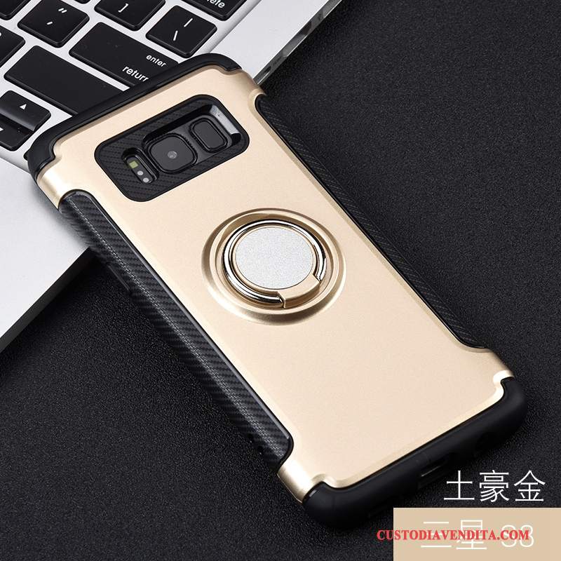 Custodia Samsung Galaxy S8 Protezione Telefono Ring, Cover Samsung Galaxy S8 Magnetico Nero