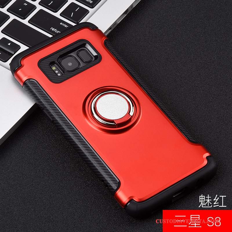 Custodia Samsung Galaxy S8 Protezione Telefono Ring, Cover Samsung Galaxy S8 Magnetico Nero