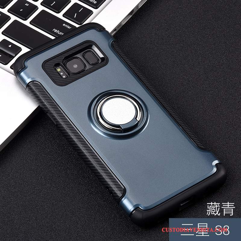 Custodia Samsung Galaxy S8 Protezione Telefono Ring, Cover Samsung Galaxy S8 Magnetico Nero