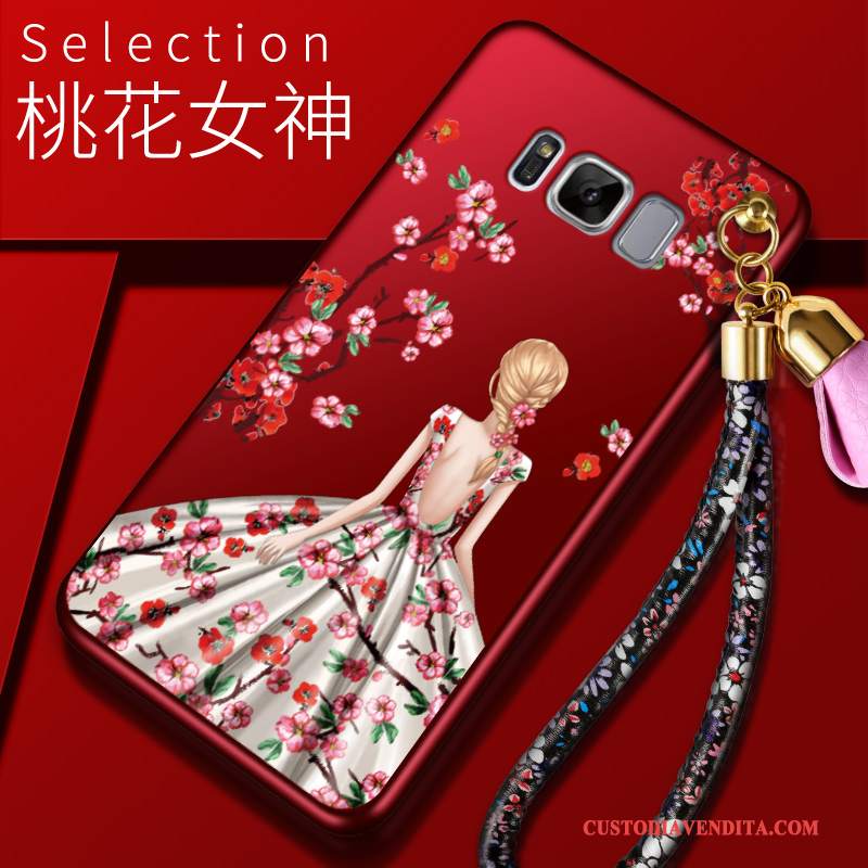 Custodia Samsung Galaxy S8 Silicone Telefono Rosso, Cover Samsung Galaxy S8 Protezione Anti-caduta