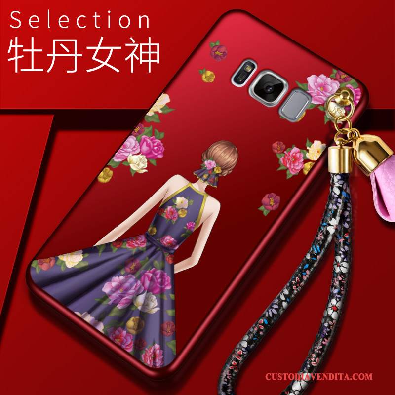 Custodia Samsung Galaxy S8 Silicone Telefono Rosso, Cover Samsung Galaxy S8 Protezione Anti-caduta