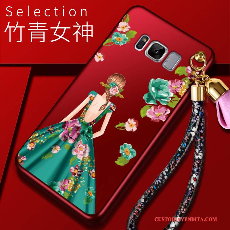 Custodia Samsung Galaxy S8 Silicone Telefono Rosso, Cover Samsung Galaxy S8 Protezione Anti-caduta