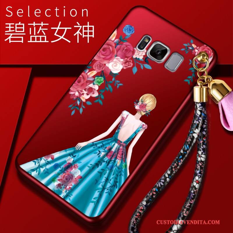 Custodia Samsung Galaxy S8 Silicone Telefono Rosso, Cover Samsung Galaxy S8 Protezione Anti-caduta