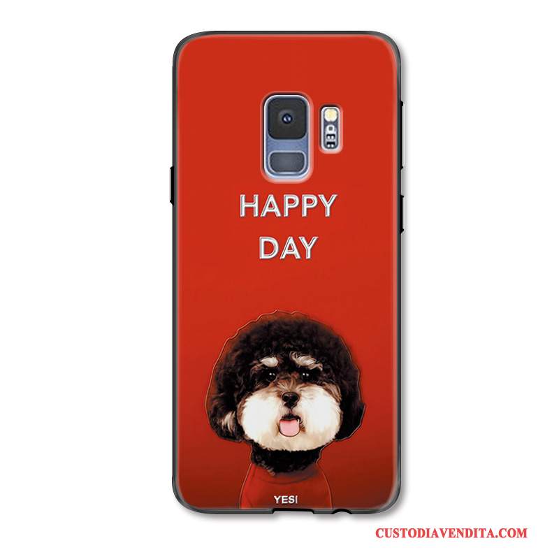 Custodia Samsung Galaxy S9 Colore Telefono Rosso, Cover Samsung Galaxy S9 Cartone Animato Bello Cachi