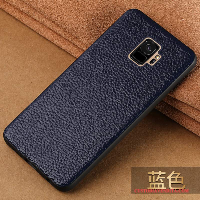 Custodia Samsung Galaxy S9 Creativo Nero Sottile, Cover Samsung Galaxy S9 Pelle Anti-caduta Marchio Di Tendenza