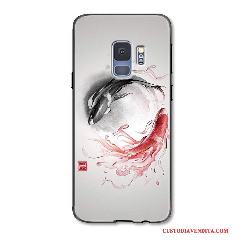 Custodia Samsung Galaxy S9 Creativo Verde Anti-caduta, Cover Samsung Galaxy S9 Goffratura Di Personalità Macchiati