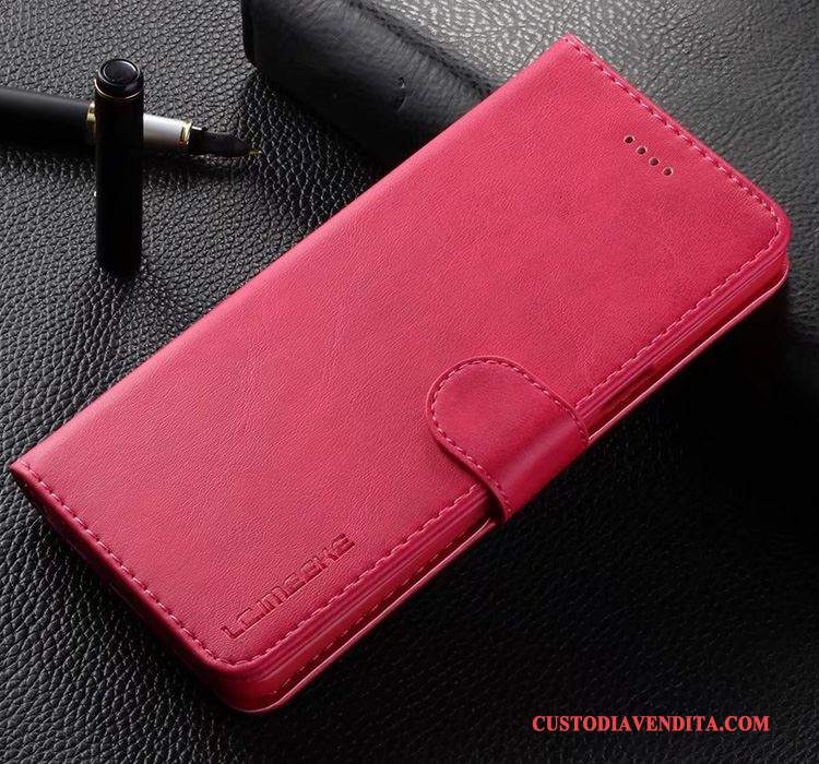 Custodia Samsung Galaxy S9 Pelle Anti-caduta Rosso, Cover Samsung Galaxy S9 Folio Morbido Tutto Incluso