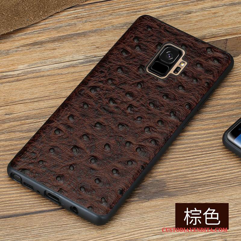 Custodia Samsung Galaxy S9+ Pelle Di Personalità Anti-caduta, Cover Samsung Galaxy S9+ Protezione Tutto Incluso Nero
