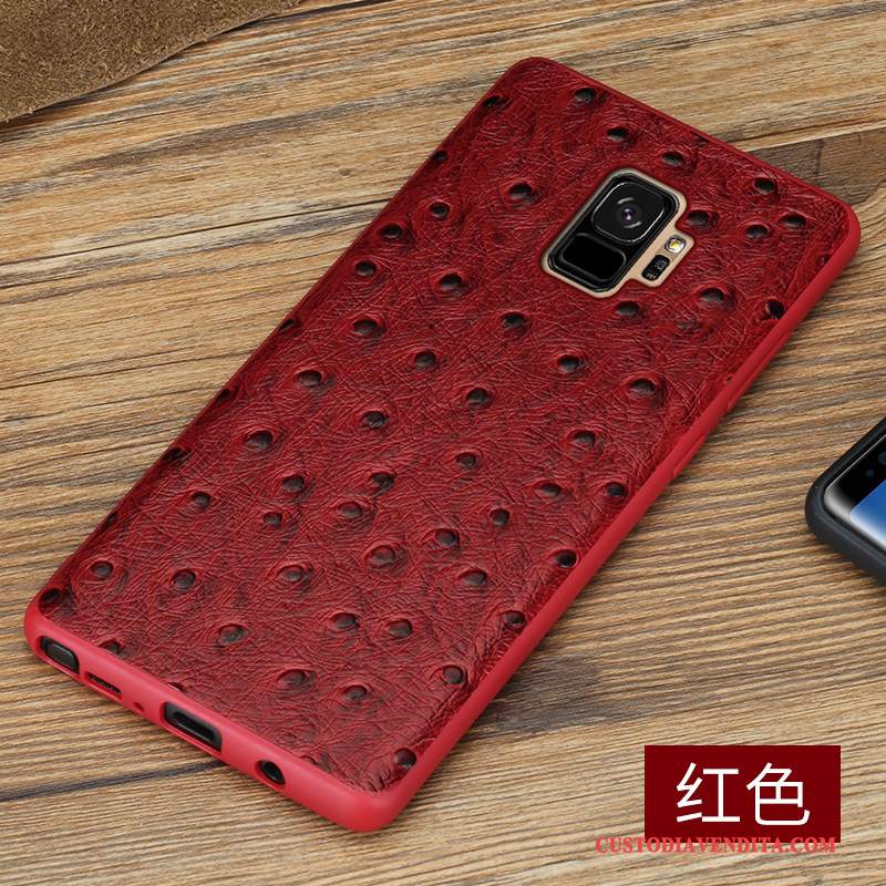 Custodia Samsung Galaxy S9+ Pelle Di Personalità Anti-caduta, Cover Samsung Galaxy S9+ Protezione Tutto Incluso Nero