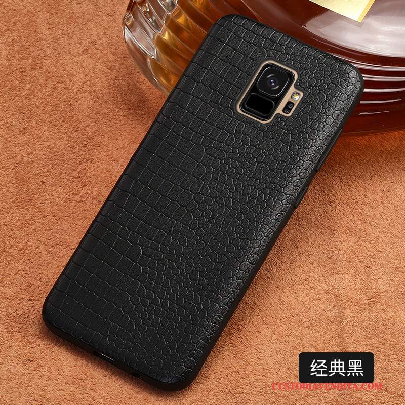 Custodia Samsung Galaxy S9 Pelle Di Personalità Bianco, Cover Samsung Galaxy S9 Creativo Lusso Marchio Di Tendenza