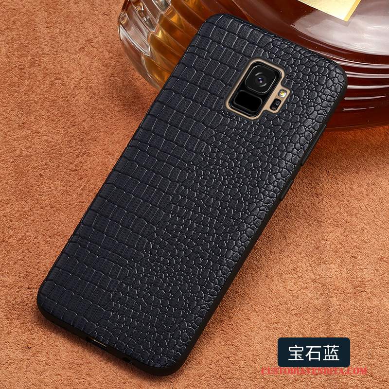 Custodia Samsung Galaxy S9 Pelle Di Personalità Bianco, Cover Samsung Galaxy S9 Creativo Lusso Marchio Di Tendenza