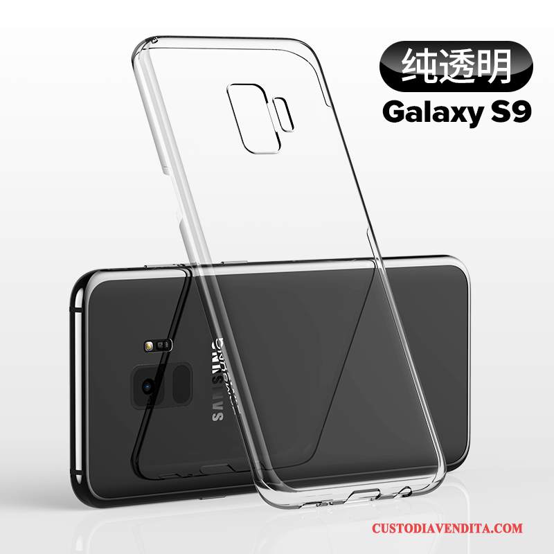 Custodia Samsung Galaxy S9 Silicone Porpora Anti-caduta, Cover Samsung Galaxy S9 Protezione Trasparente Sottile
