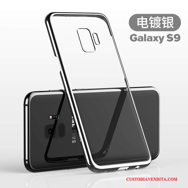 Custodia Samsung Galaxy S9 Silicone Porpora Anti-caduta, Cover Samsung Galaxy S9 Protezione Trasparente Sottile