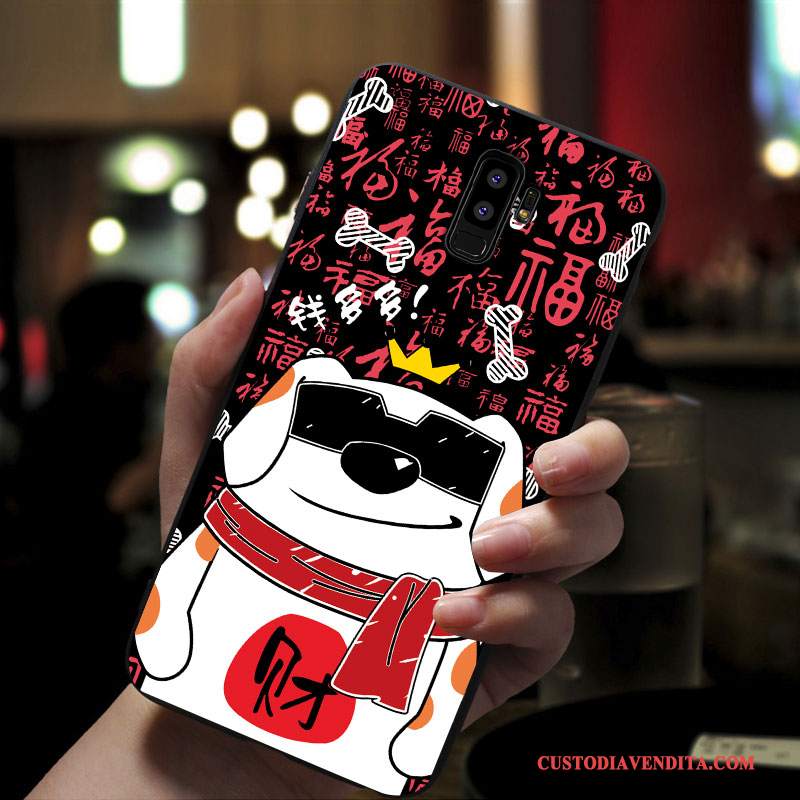 Custodia Samsung Galaxy S9+ Silicone Rosso Macchiati, Cover Samsung Galaxy S9+ Protezione Telefono Anti-caduta