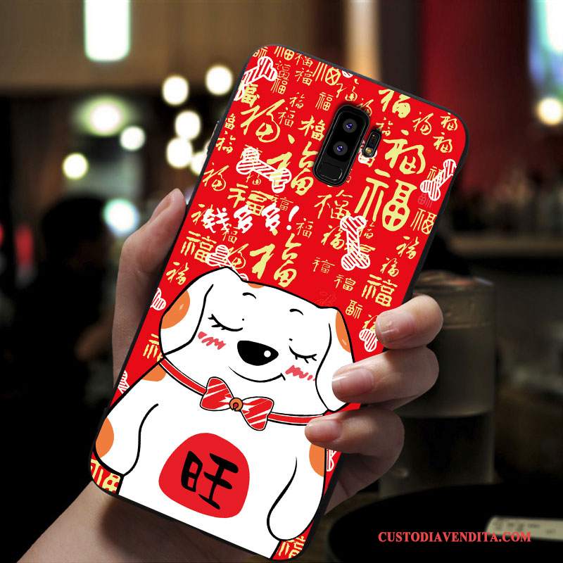 Custodia Samsung Galaxy S9+ Silicone Rosso Macchiati, Cover Samsung Galaxy S9+ Protezione Telefono Anti-caduta