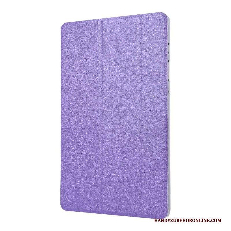 Custodia Samsung Galaxy Tab S8 / Tab S7 Trama Di Seta In Ecopelle