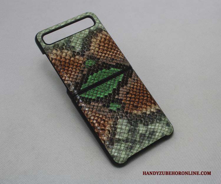 Custodia Samsung Z Flip Pelle Nero Piegare, Cover Samsung Z Flip Protezione Tutto Incluso High End