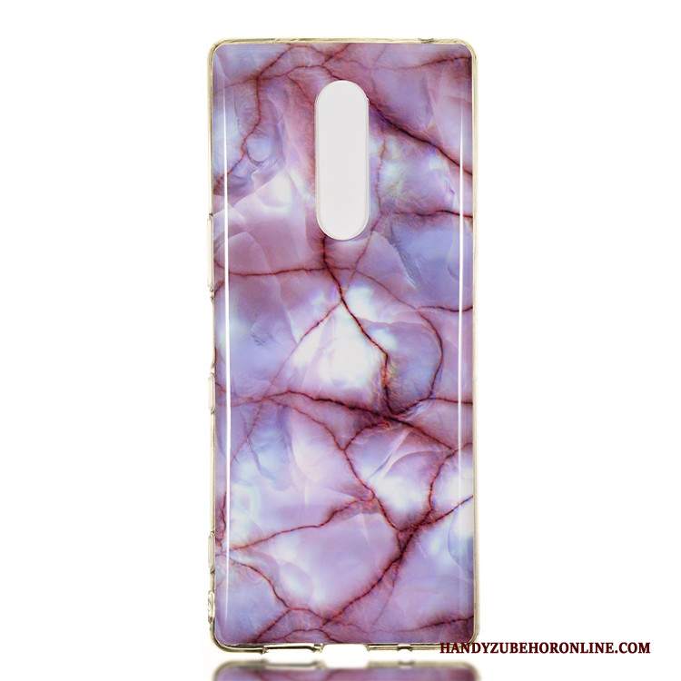 Custodia Sony Xperia 1 Creativo Semplici Affari, Cover Sony Xperia 1 Protezione Grande Bianco