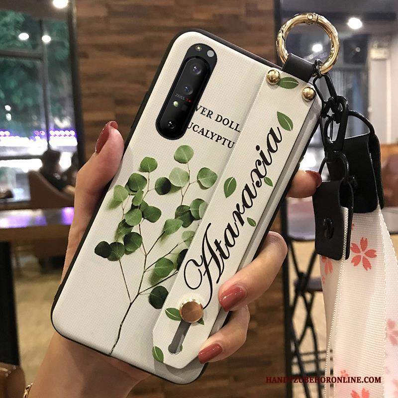 Custodia Sony Xperia 1 Ii Creativo Fresco Ciliegia, Cover Sony Xperia 1 Ii Protezione Fiori Supporto
